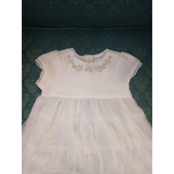 Cuddle Bear Collection Infants Dress White 3-6 Months Holiday Christening Tuille - Picture 8 of 9